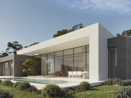 Villa de nueva construcción de una sola planta con piscina privada en Calpe