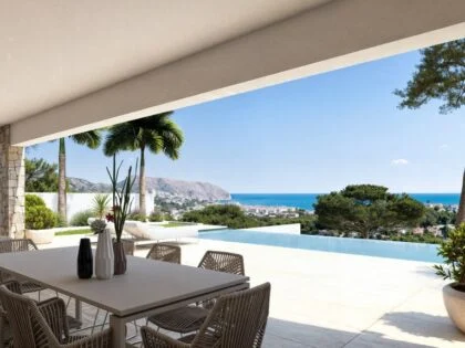 Villa de lujo contemporánea con vistas panorámicas al mar en Moraira