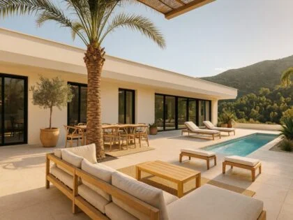 Villa moderna de 3 dormitorios con piscina privada y vistas a la montaña en Denia Pedreguer