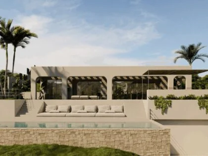 Moderna Villa Mediterránea en Moraira con Vistas al Mar
