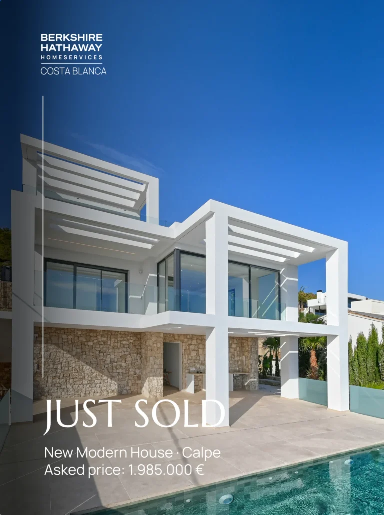 Verkochte moderne nieuwbouwvilla in Calpe