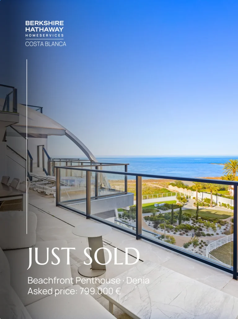 Verkocht penthouse aan het strand in Dénia